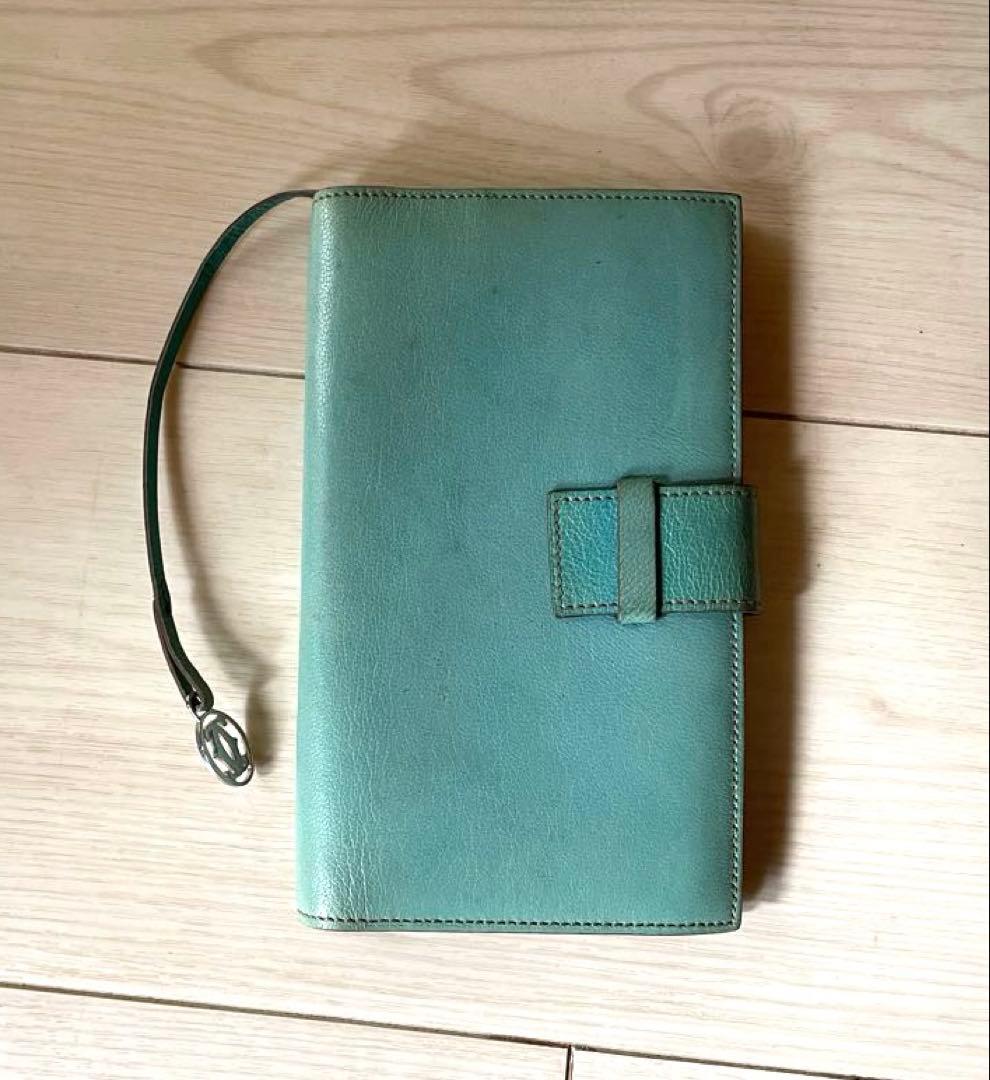 Cartier カルティエ手帳カバー　 難あり　ブルー　箱付き