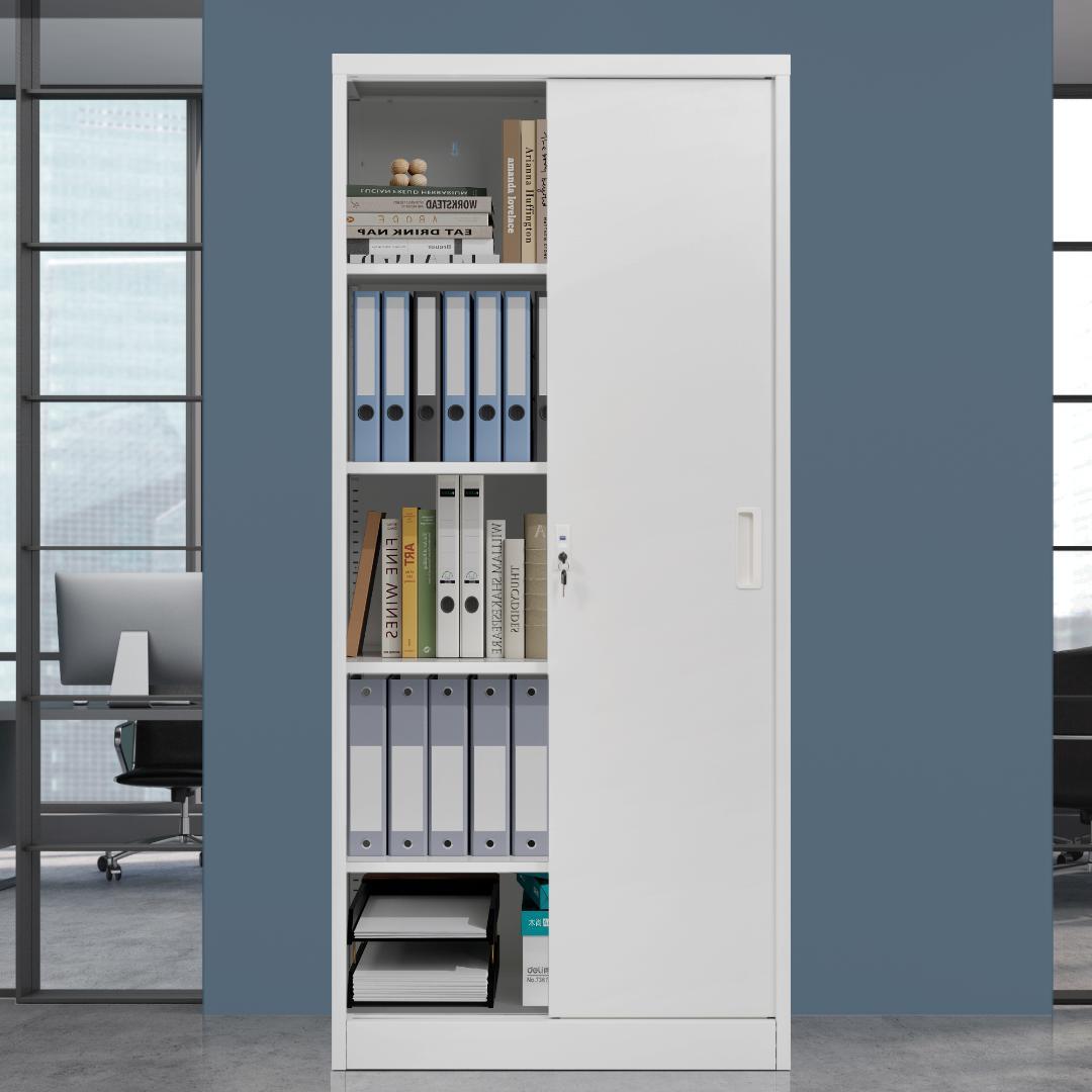 スチール書庫 引き戸タイプ 書類保管庫 保管庫 収納 オフィス 180cm