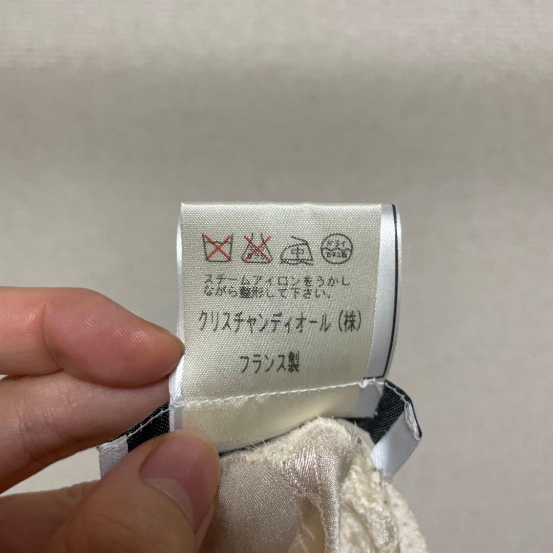 Christian Dior シルクレースキャミソール アイボリー 36