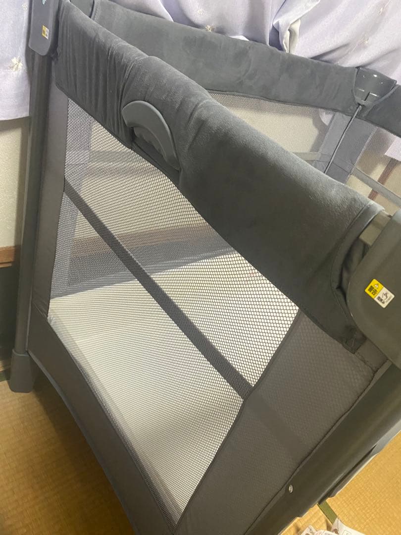 美品アップリカ　ココネル エアープラス AB(グレーGR) ベビーベット