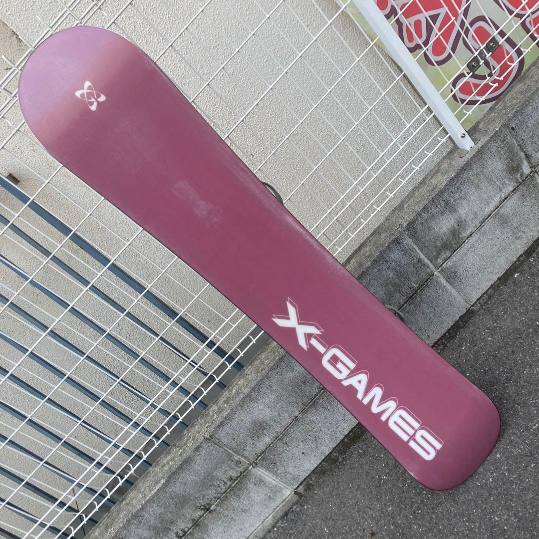 X-GAMES スノーボード板 ビンディング セット 146cm ピンク
