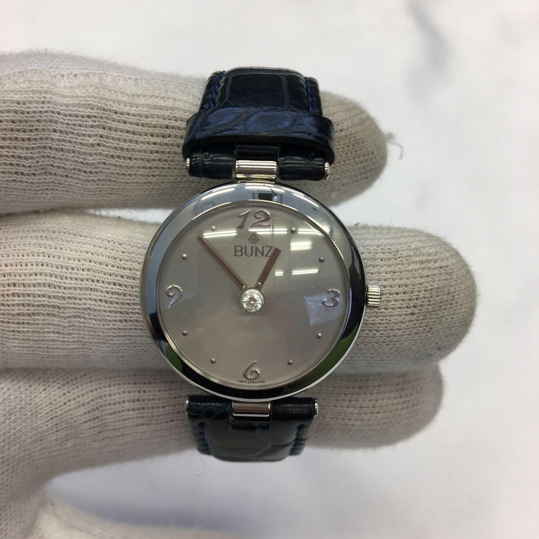 ブンツ BUNZ 1Pダイヤ 0.07ct クォーツ レディース腕時計