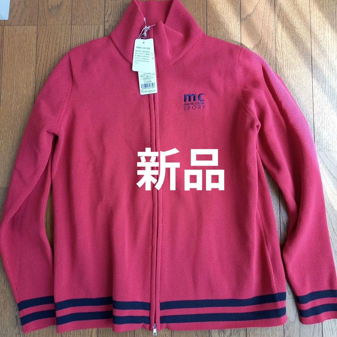 新品☆marie claireSPORT レディース ジップアップセーター赤