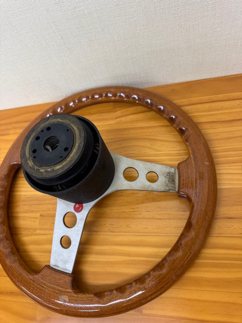 Ｏ.Ｂ.Ａ.イタリア製 ウッドステアリング３４センチ小径