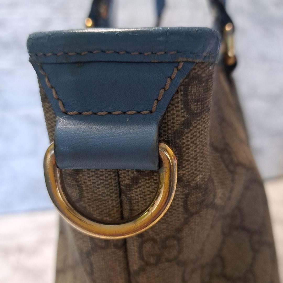 ✨️素敵✨️GUCCI GGスプリーム　PVC トートバッグ　ターコイズブルー