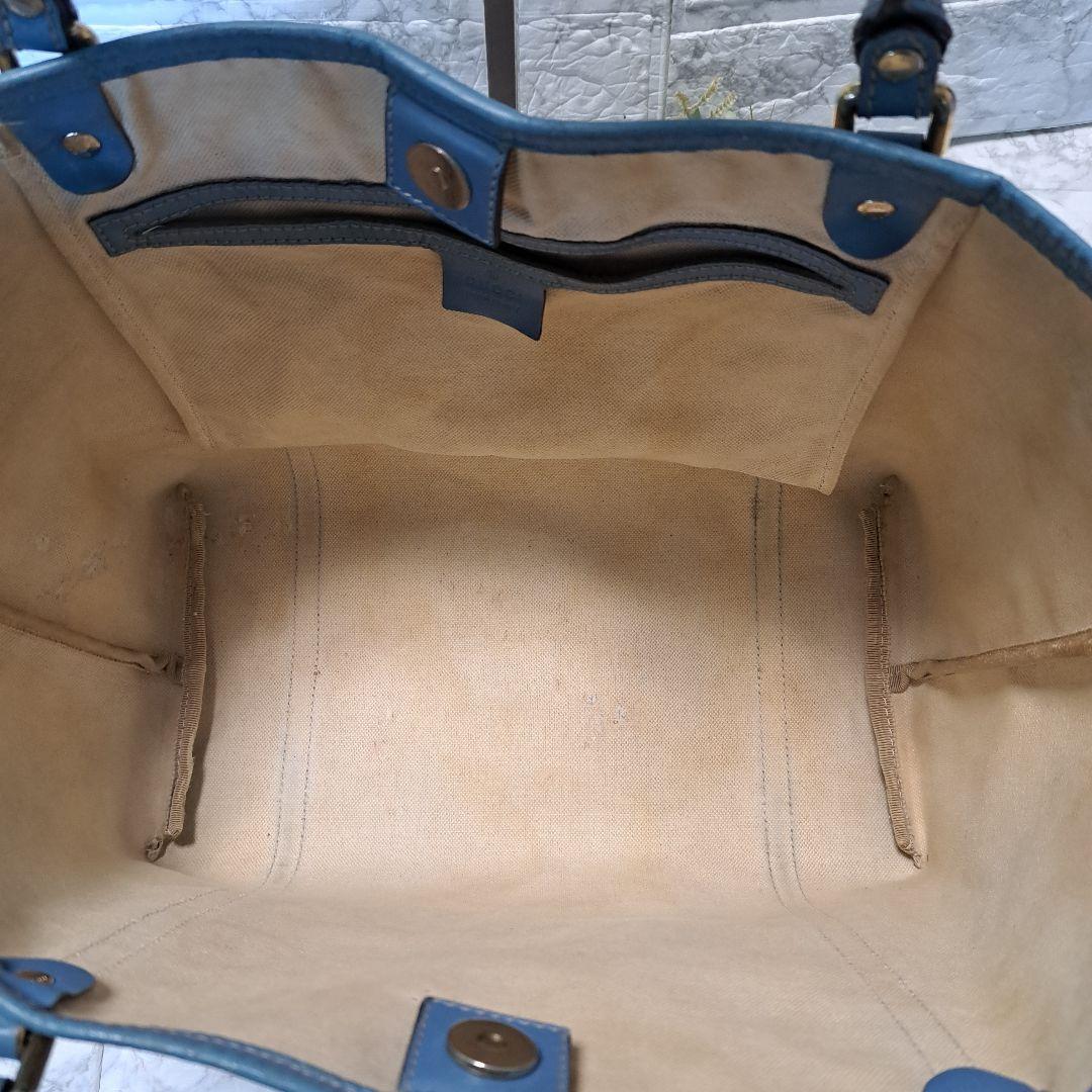 ✨️素敵✨️GUCCI GGスプリーム　PVC トートバッグ　ターコイズブルー