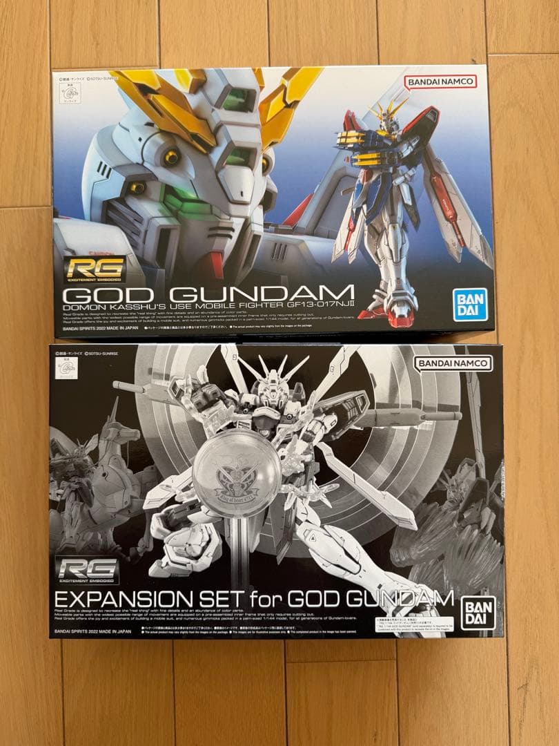未組立 RG ゴッドガンダム ＋　ゴッドガンダム用拡張セット