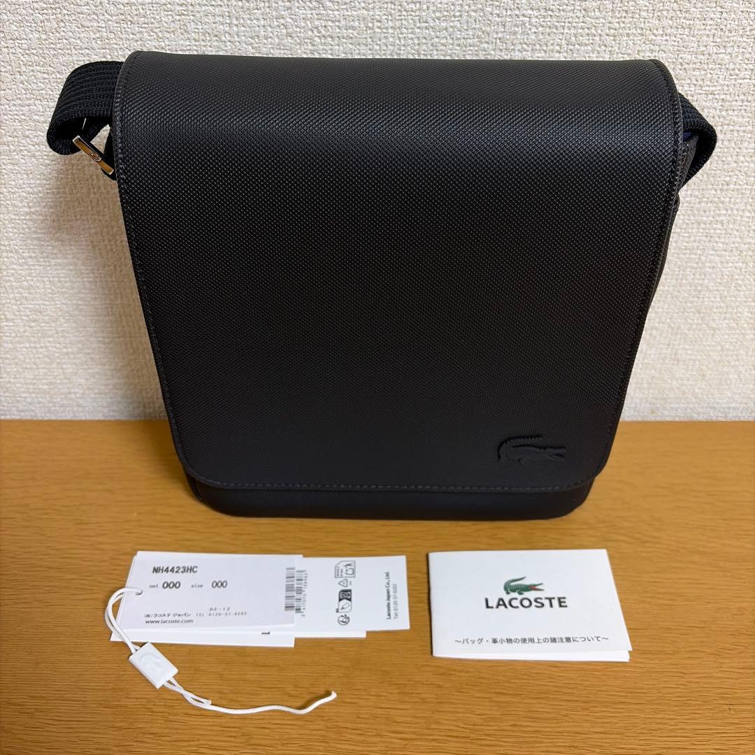 【美品】ラコステ　ショルダーバッグ　ブラック