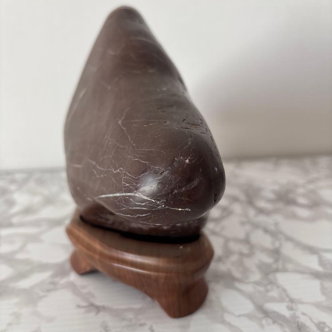 菊花石 木製台座付き 鑑賞石 自然石 天然石 鉱物 置物