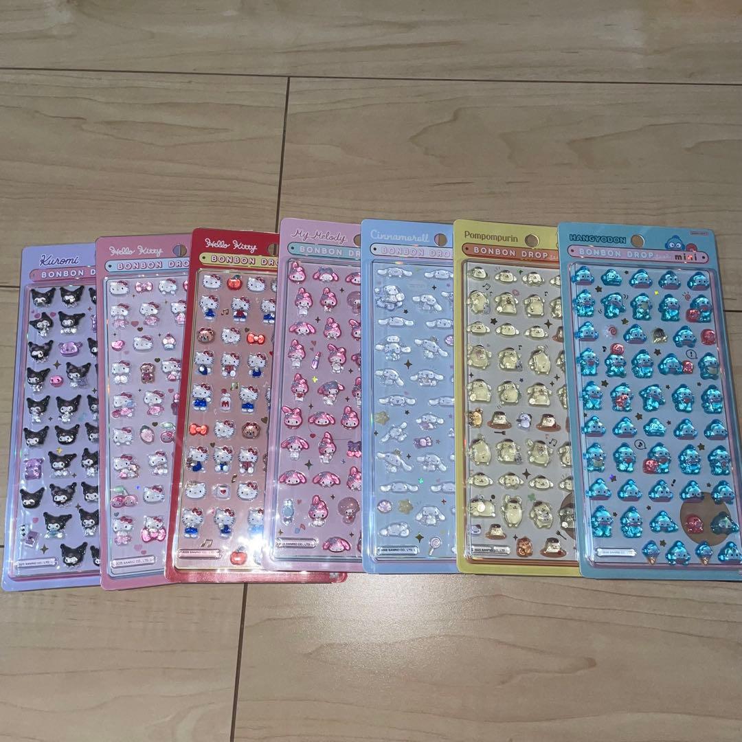 サンリオボンボンドロップシールミニ　７枚セット