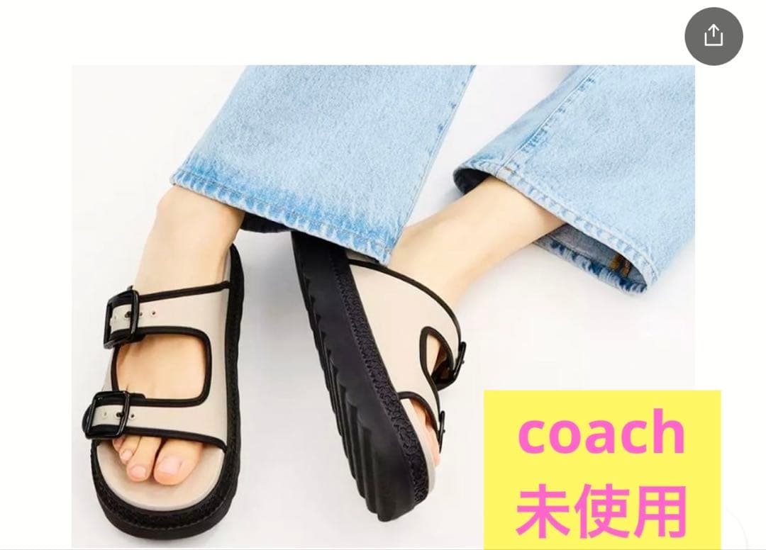 coach未使用　COACH SIGNATURE レイニーサンダル