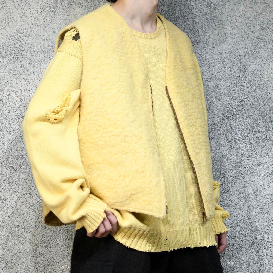 古着 オーバーサイズ Carhartt ダック生地 ベスト ボアベスト