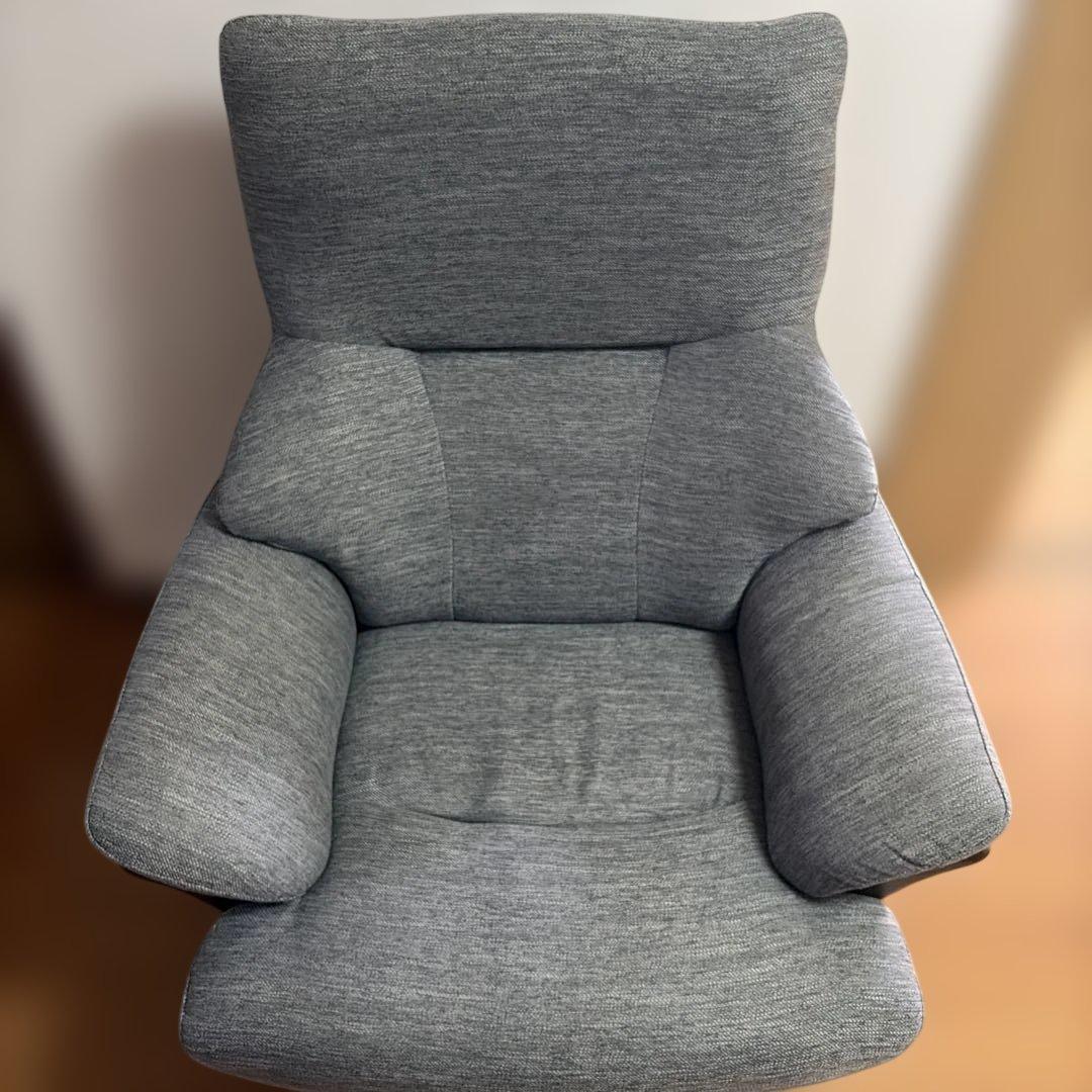 ニトリ1人掛けソファ 布張りタイプ (コウテイ3 DR-GY)