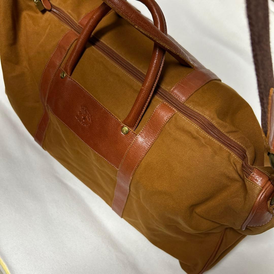 IL BISONTE ボストンバッグ ブラウン キャンバス