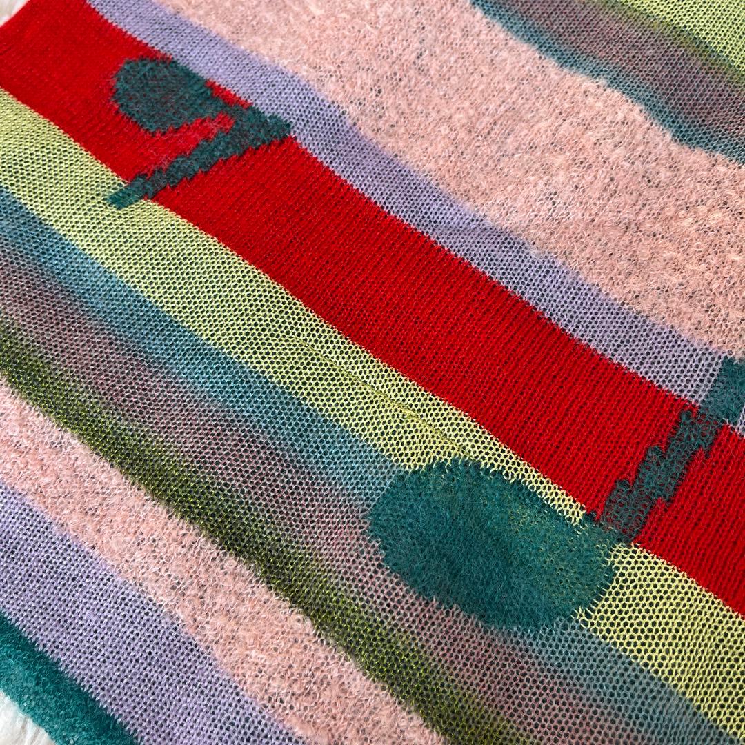 にゃにゃん M.&KYOKO マルチカラーワンピース ネックウォーマー付き