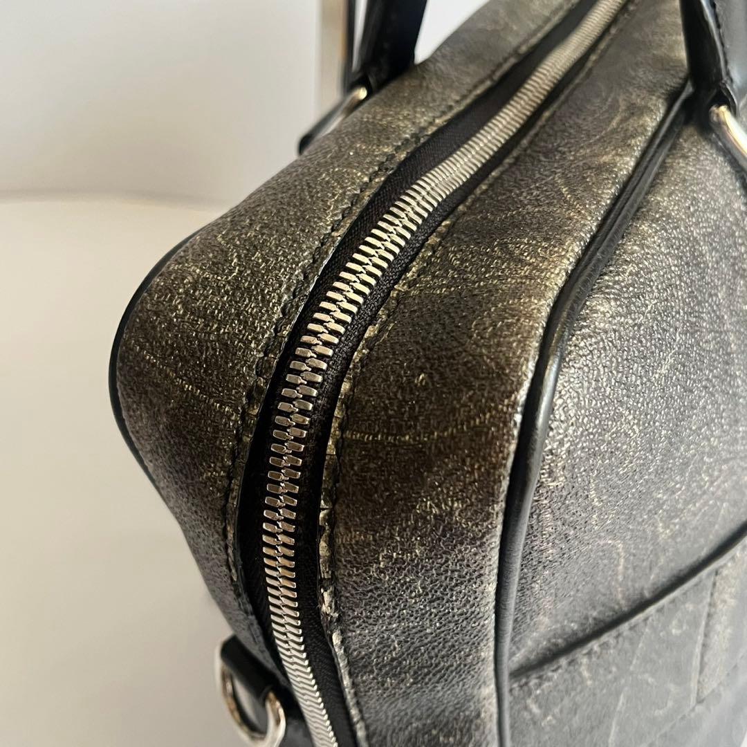 ETRO エトロ ハンドバッグ　ビジネスバッグ　PVC レザー　総柄　メンズ