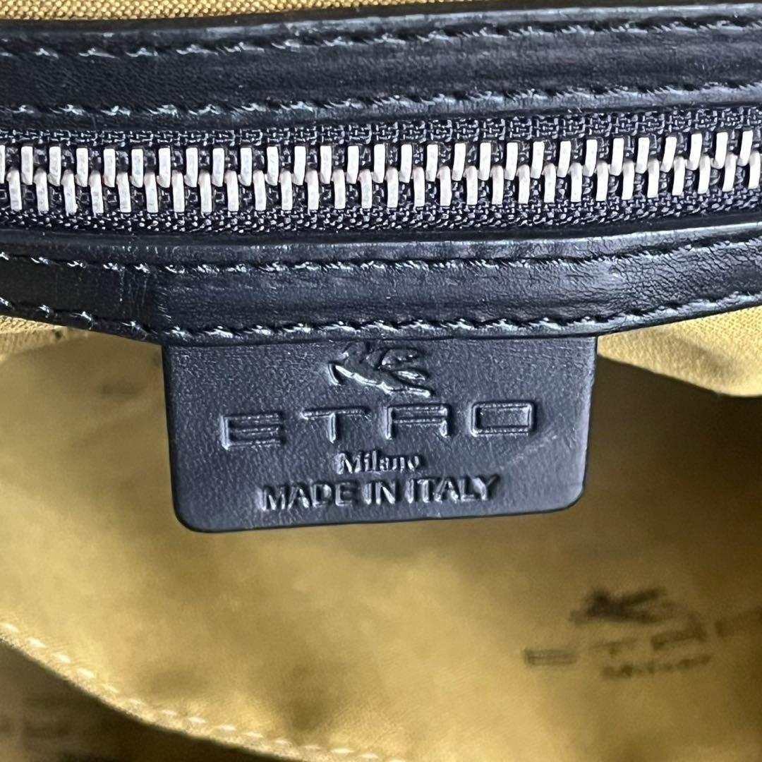 ETRO エトロ ハンドバッグ　ビジネスバッグ　PVC レザー　総柄　メンズ