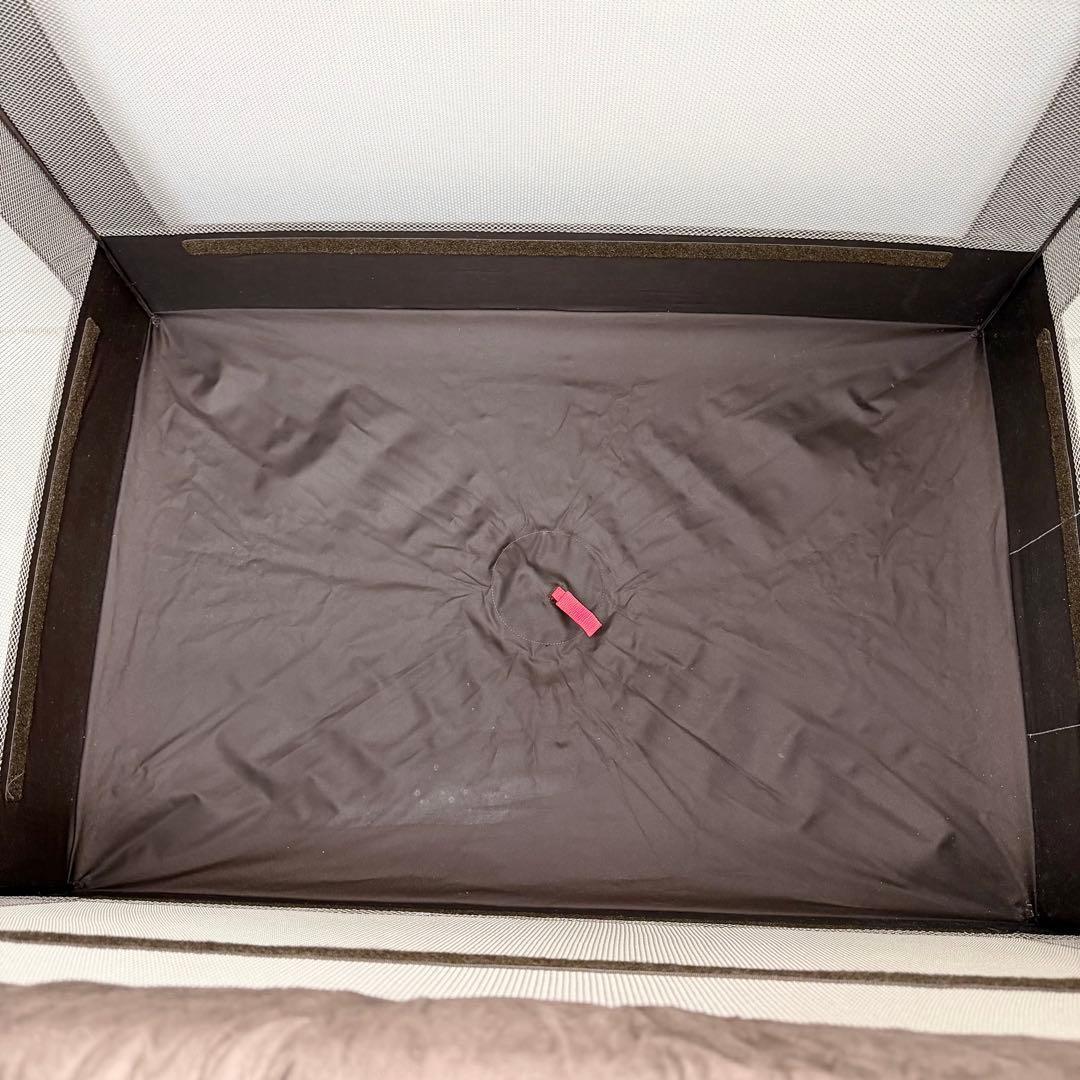 美品 Aprica ココネルエアープラス ベビーベッド ブラウン 折りたたみ