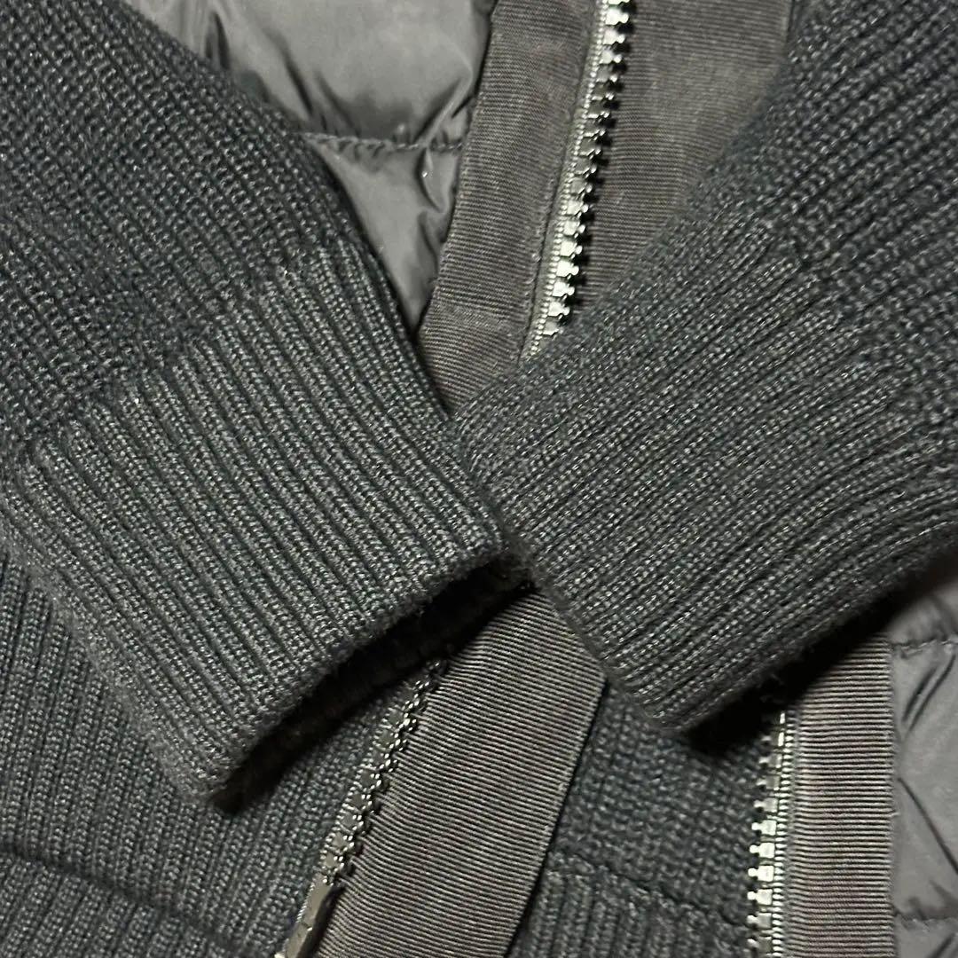 けいろくさま　モンクレール ハイブリッドダウン カーディガン マグリア 黒 M