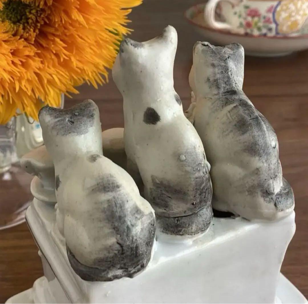 英国アンティーク1885年 ♤ 5匹の猫と5時のお茶 ♤ フェアリング