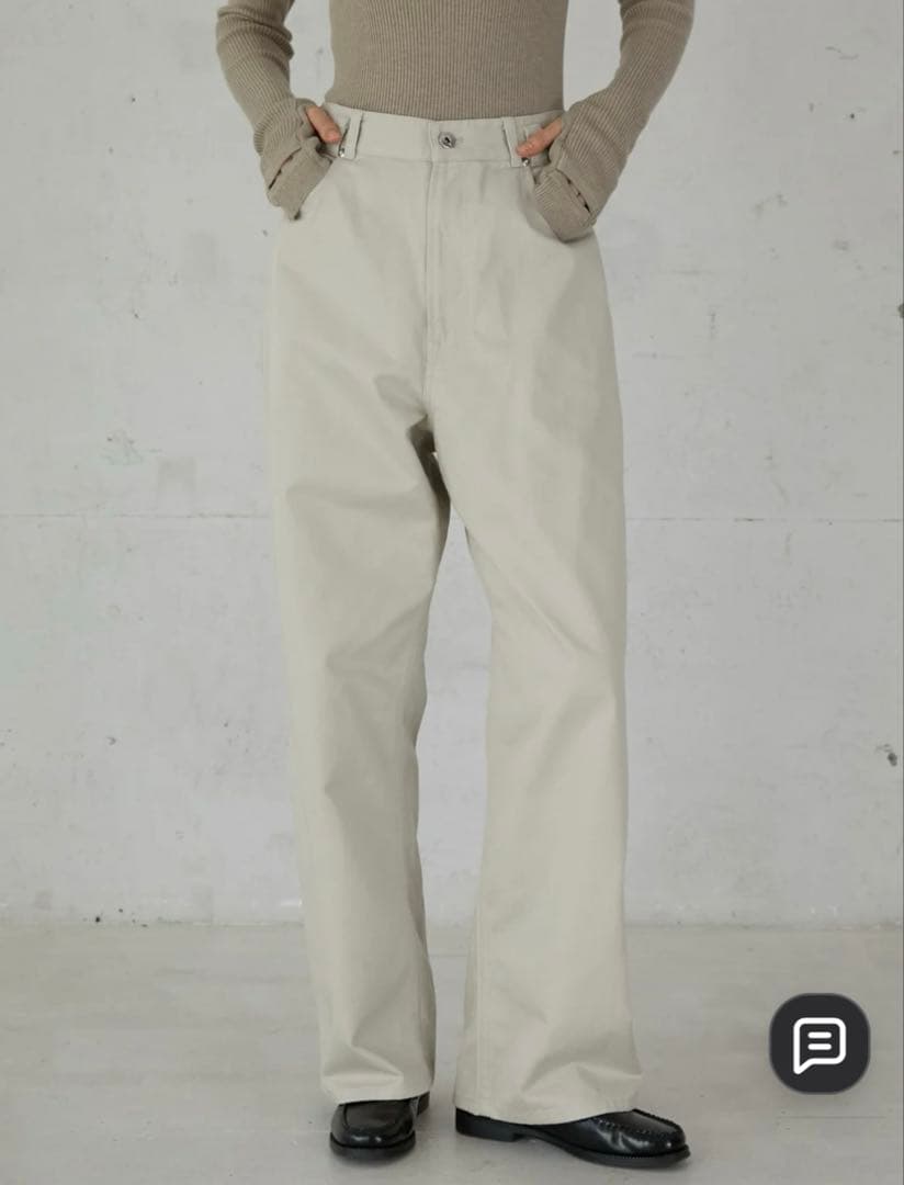 LA PEAU DE GEM ベージュ チノパン
