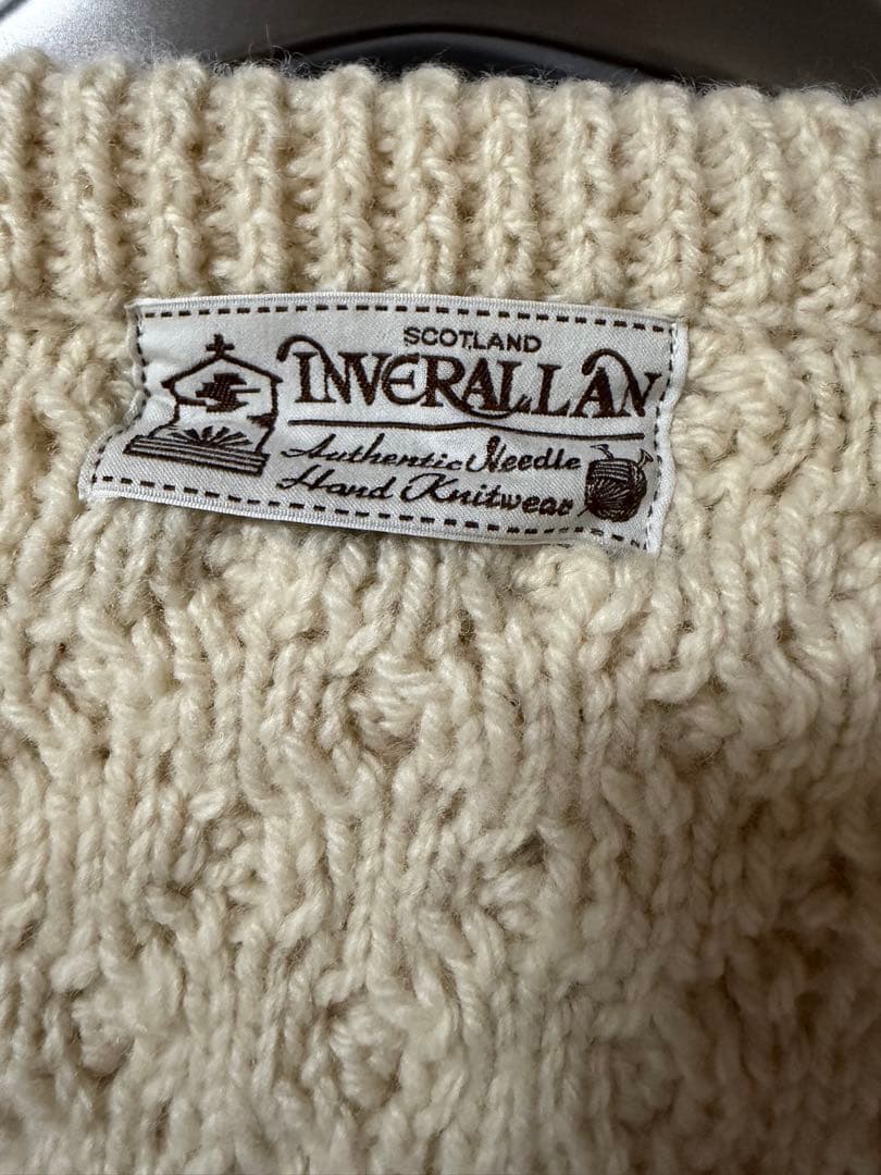 INVERALLAN / インバーアランハンドニットセーター 1A 茶タグ