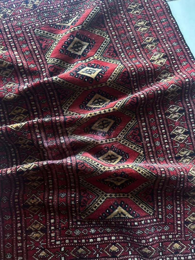 120×71 ヴィンテージラグ　手織ラグ