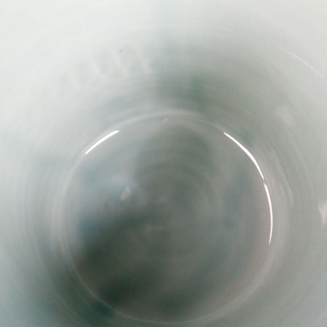 Ｗ１１８　水指　『青磁　末広』『藤山 造』　共箱　茶道具