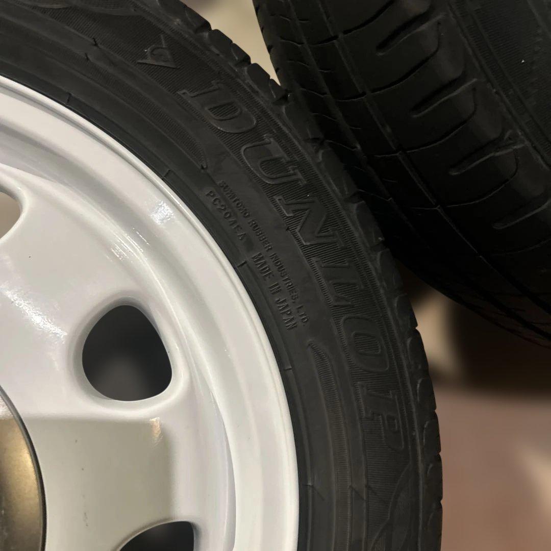 スズキアルトラパン純正155/65R14インチ ホワイトホイールセット