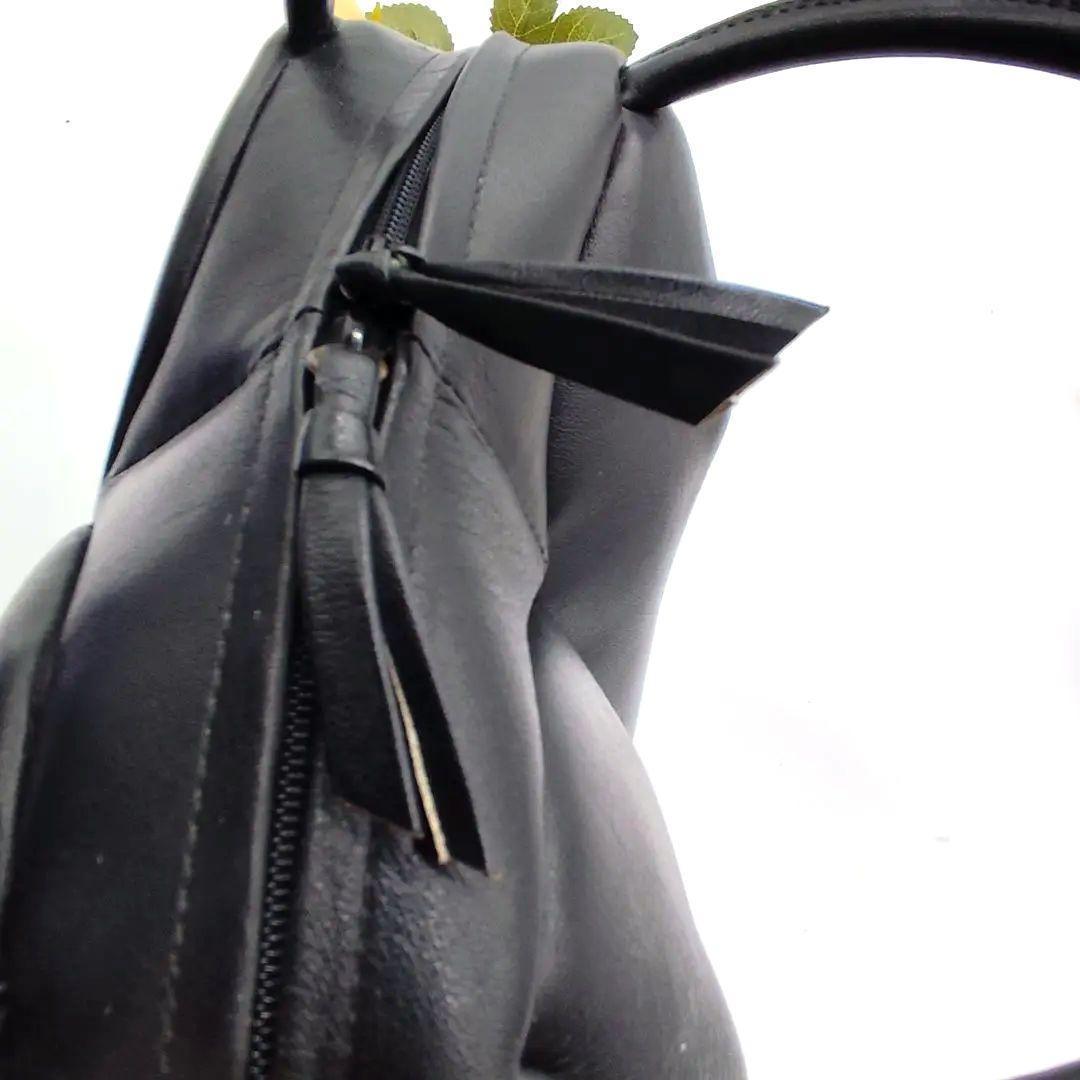 希少 シビラ Sybilla ハートモチーフ立体ハンドバッグ ブラック レザー