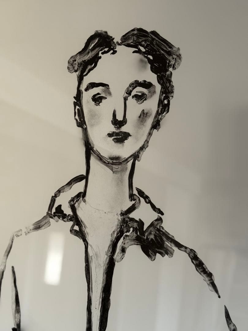 舟越桂　The mirror in the distance 遠い鏡1993年