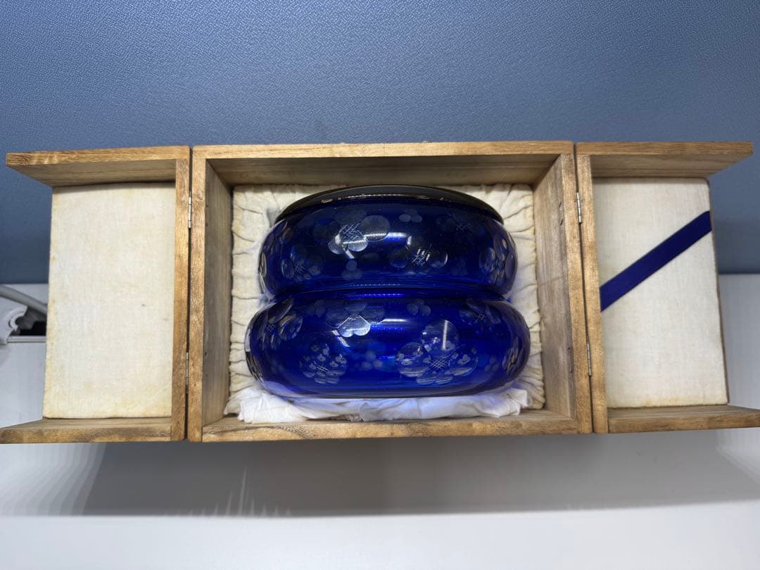 江戸切子　2段ボンボニエール