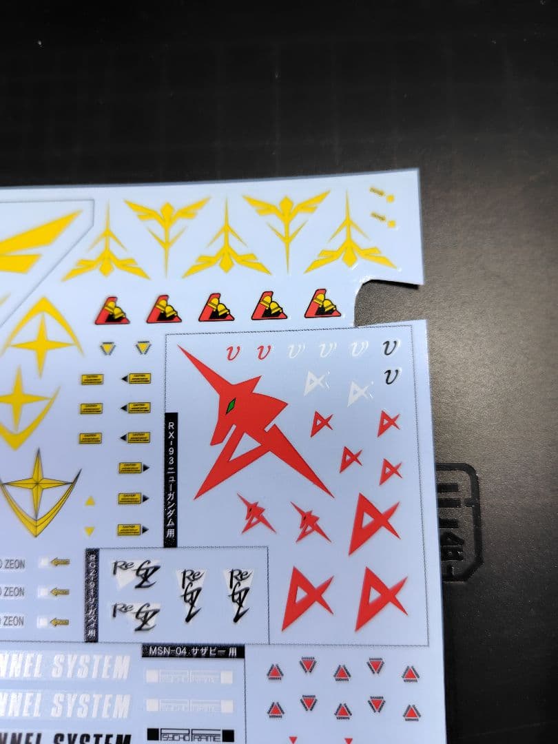 ガンプラ 宇宙世紀 水転写デカール14点 RG MG HG ν 閃光のハサウェイ