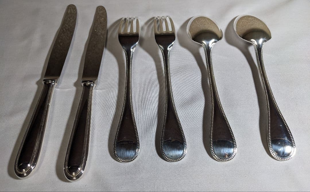 クリストフル　スプーン・フォーク・ナイフ6本セット