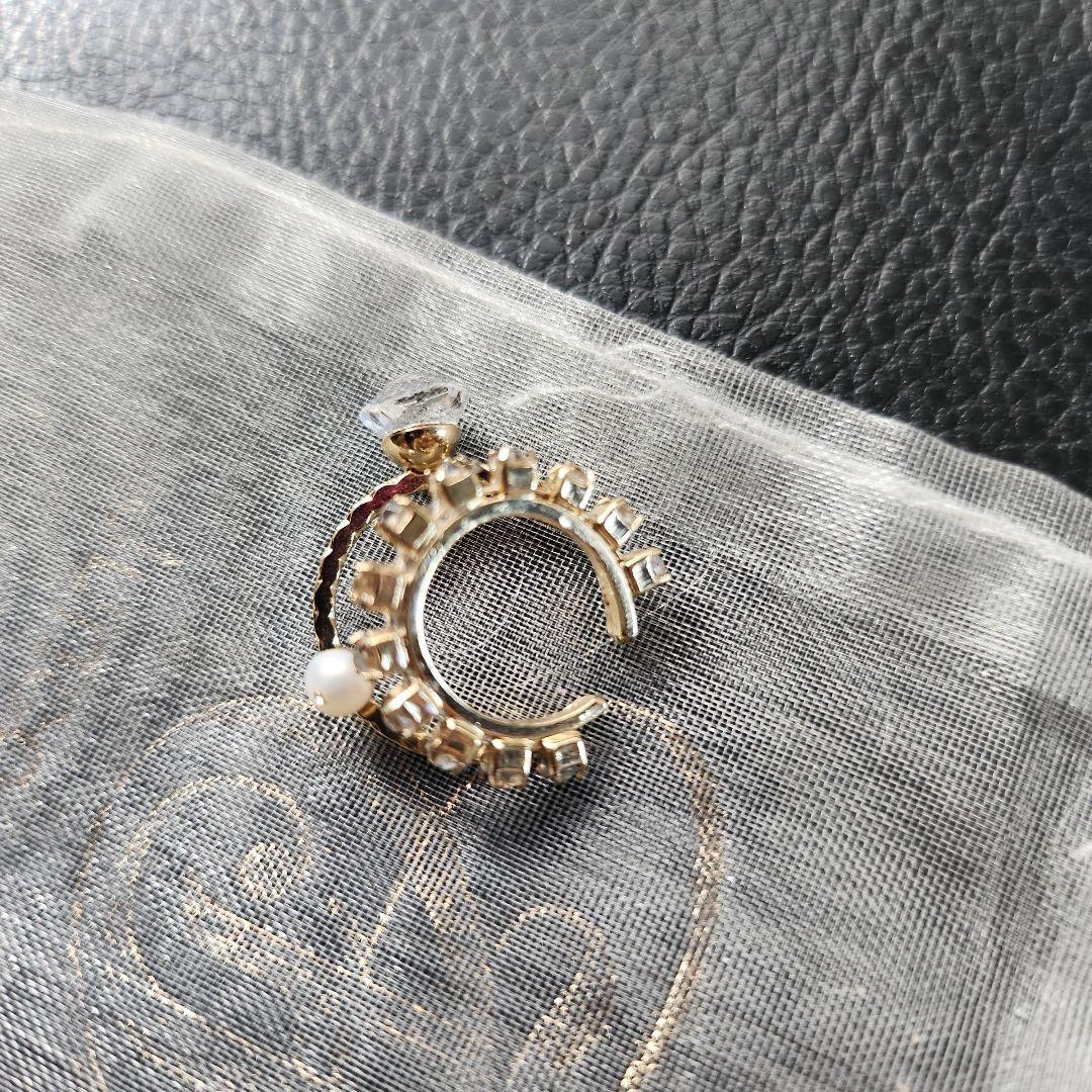 Junco Paris ＊美品イヤーカフ＊ラインストーン×ベビーパール