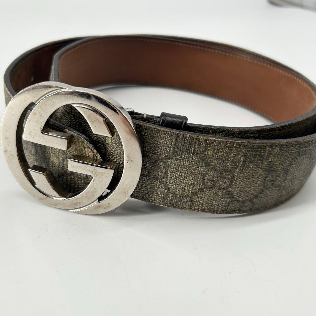 17524✨GUCCI GGスプリーム インターロッキング金具 ベルト