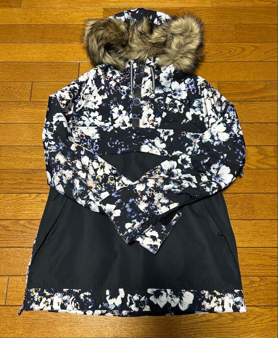 花柄ファー付きアノラックウェア