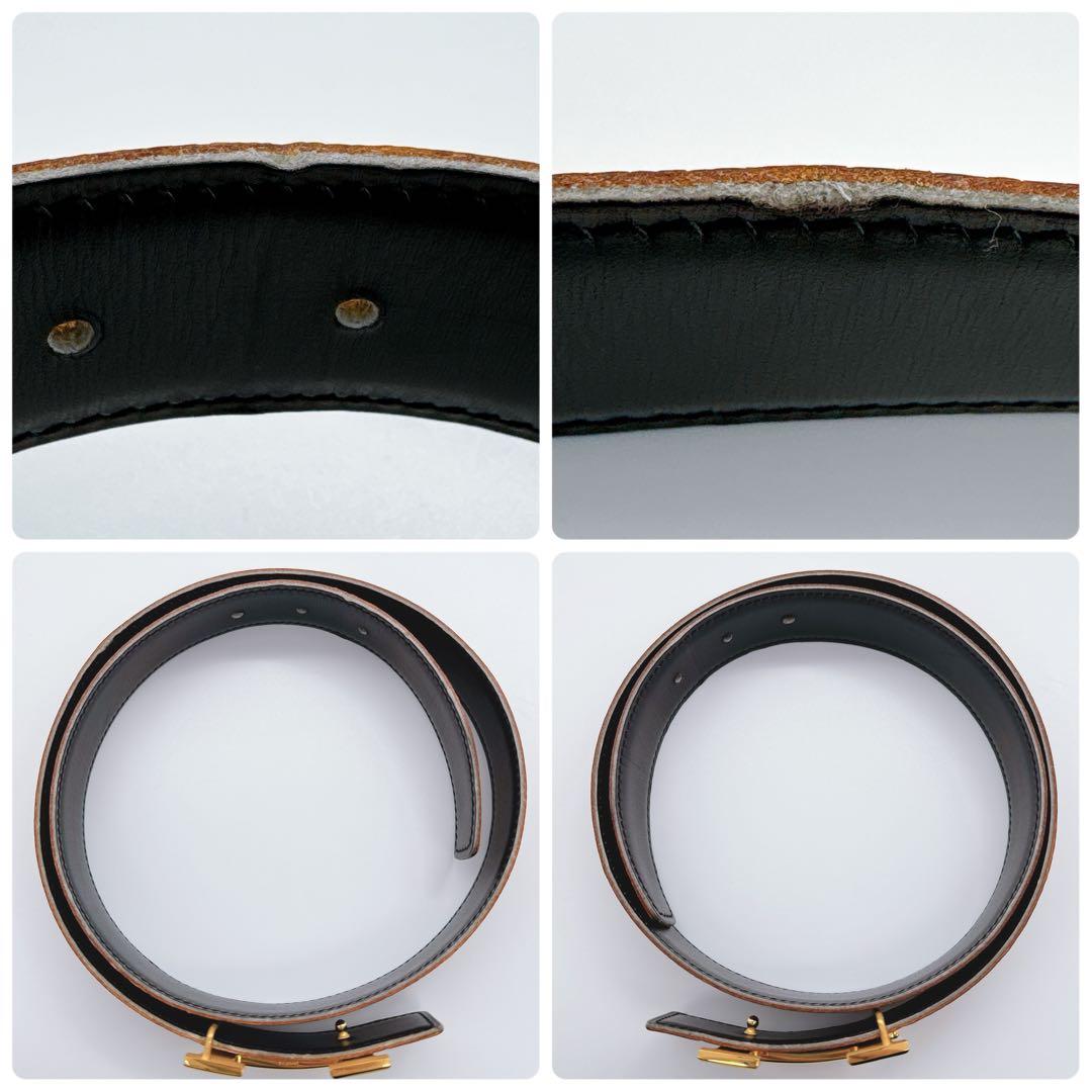 ❤️良品❤️エルメス　コンスタンス　Hベルト　リバーシブル　ブラック　ブラウン　革