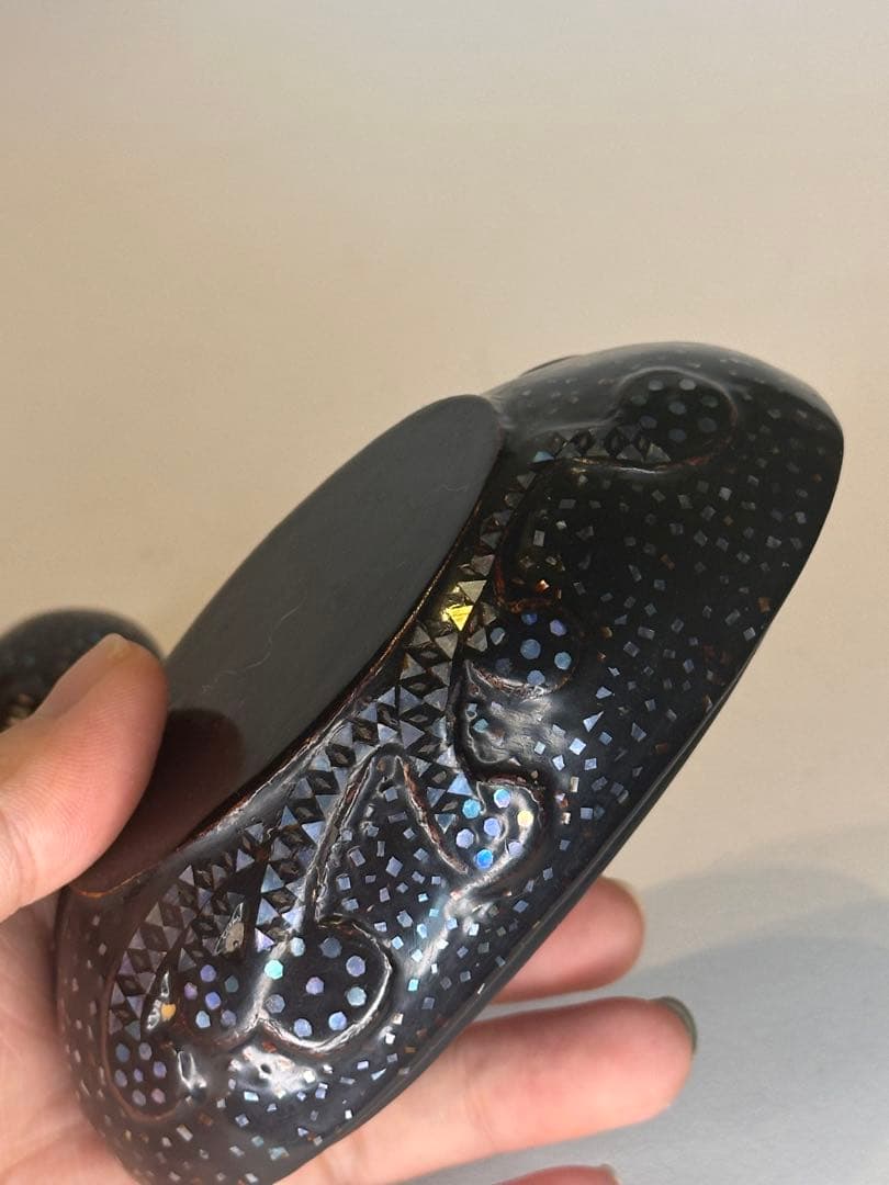 最終価格」希少品 鳥形香合 鴛鴦 蒔絵 螺鈿細工 茶道具