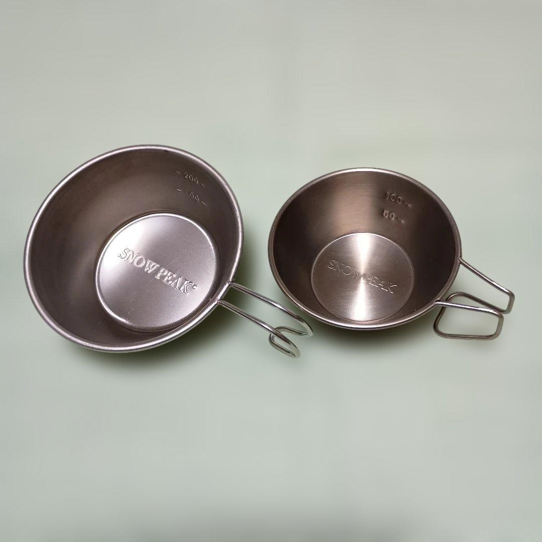 90年代  PEAK 旧ロゴ ランダーチタンカップと シェラカップ