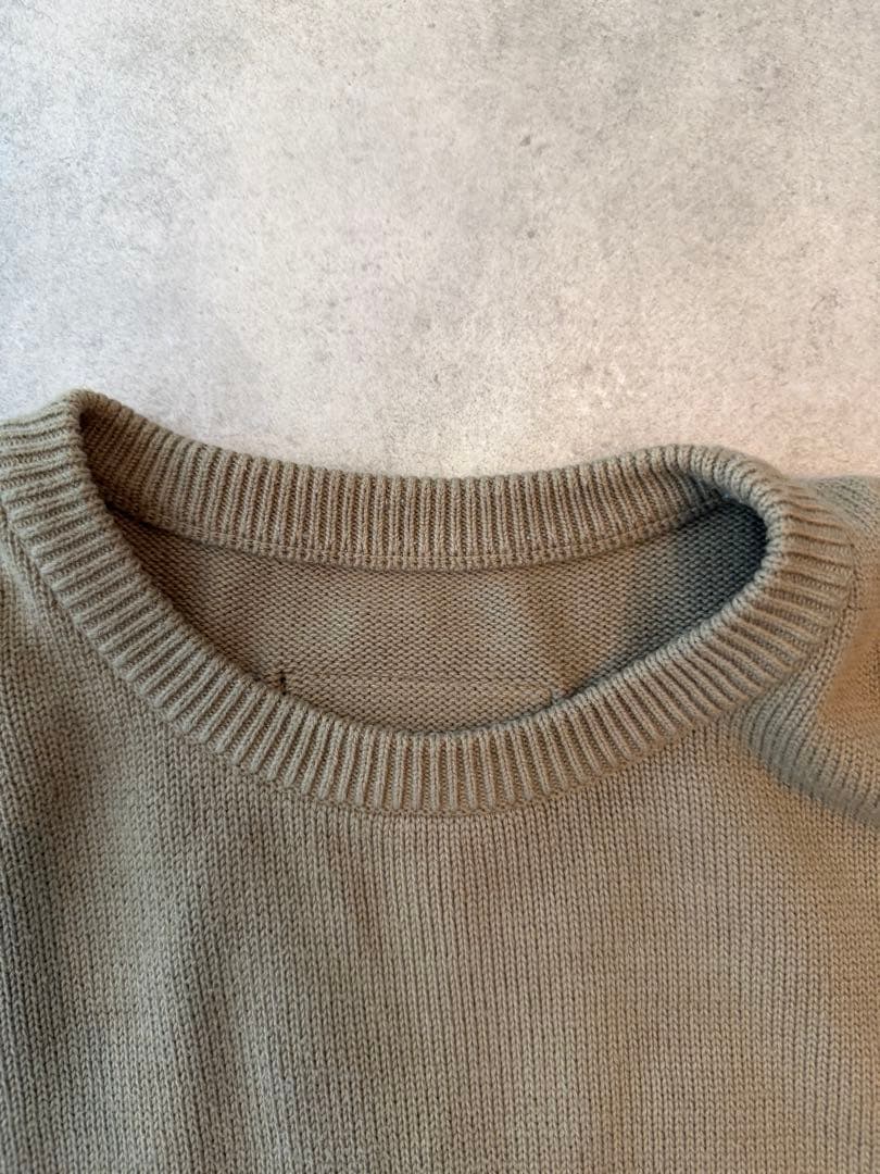 【交渉可】 Bristol ロゴ入り ニットセーター オリーブ