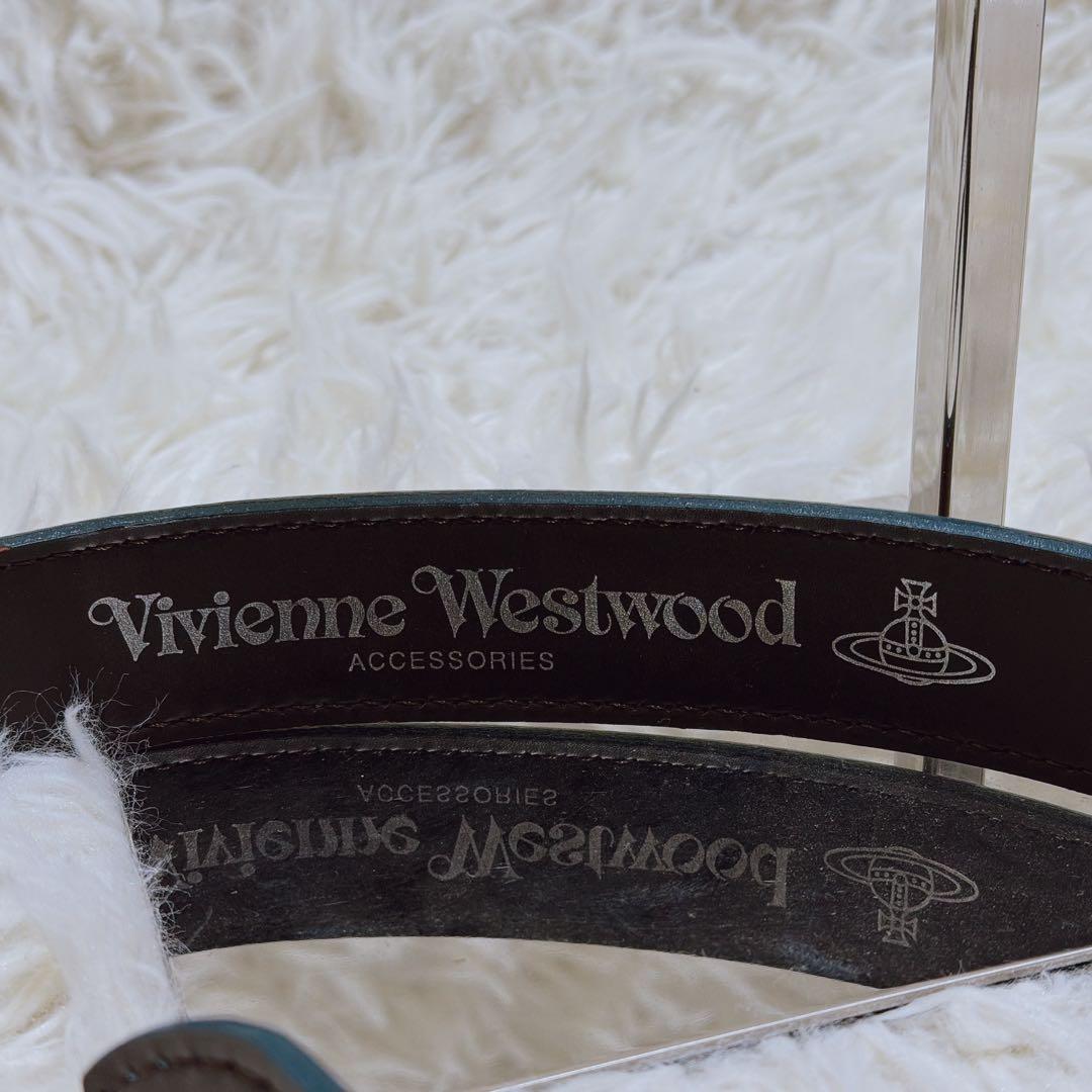 未使用級 ヴィヴィアンウエストウッド オーブ ハートモチーフ レザーベルト