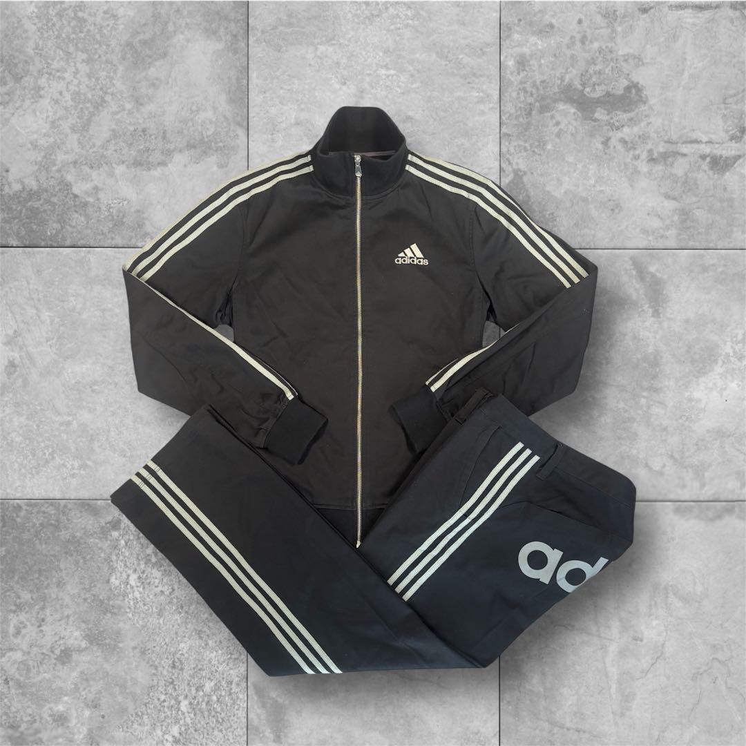 アディダス セットアップ トラックジャケット　上下セット　ブラック