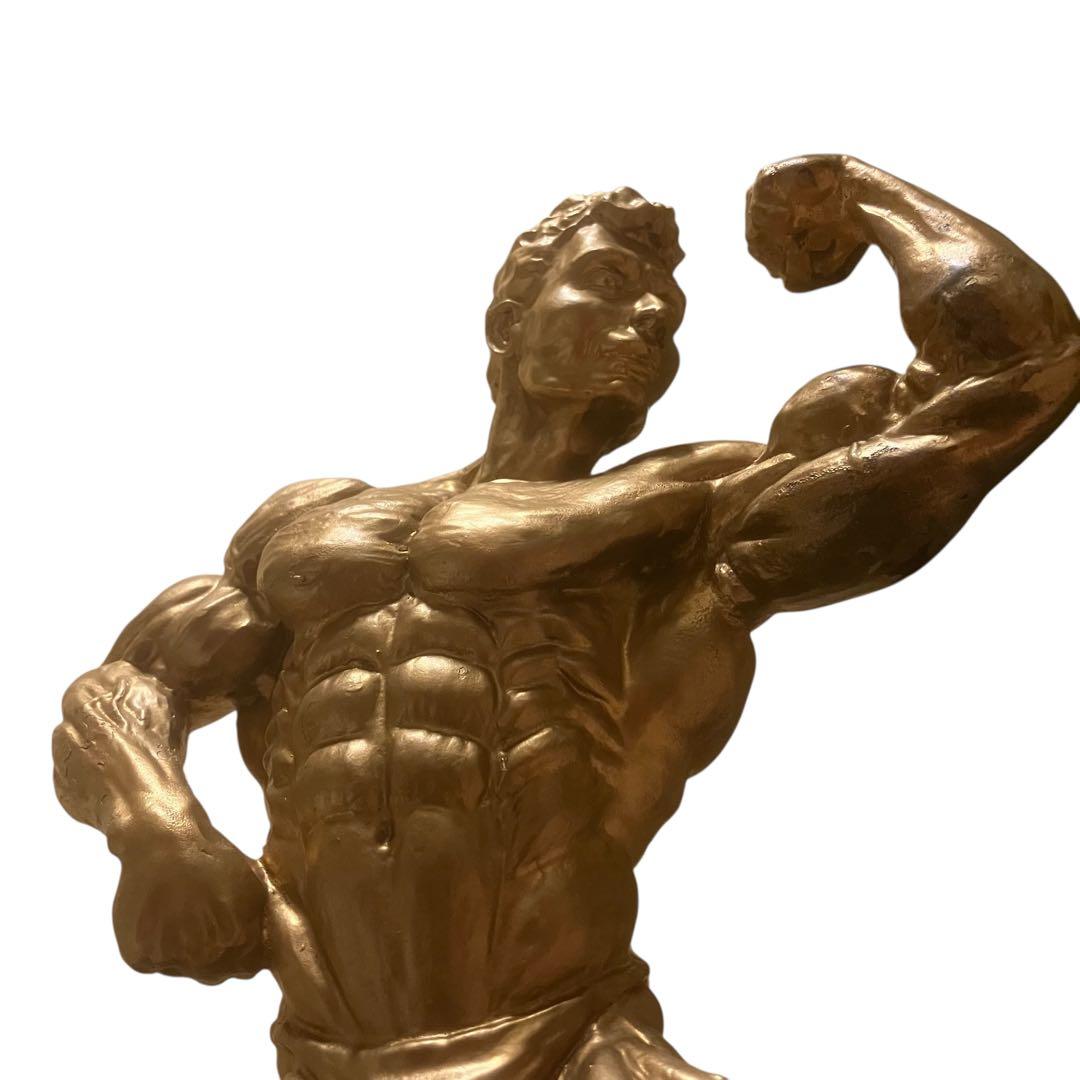 希少　ボディビルダー像　マッスル　筋肉美　ボディビル　トロフィー USA製 黄金