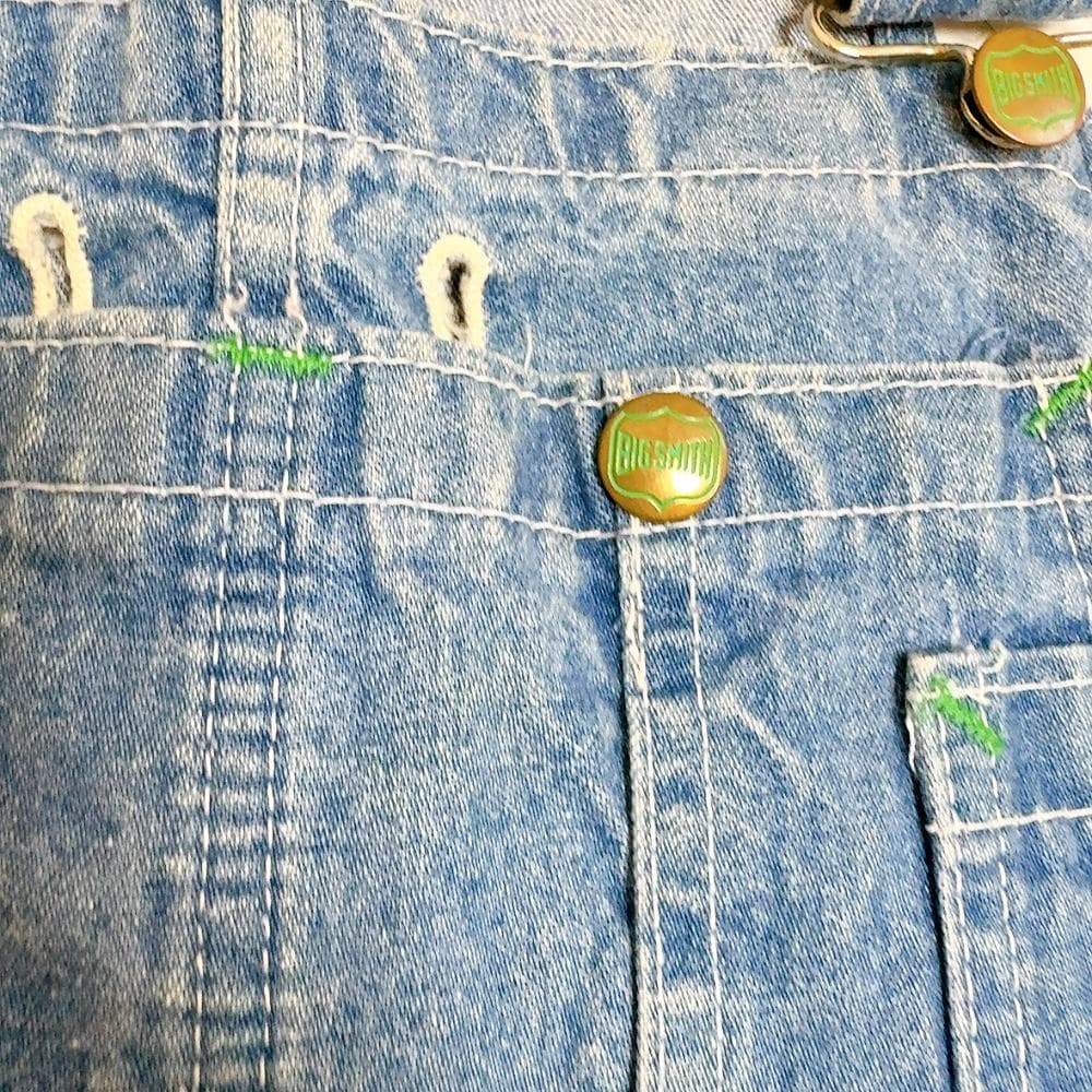 希少 80s USA製 ビッグスミス デニム オーバーオール 36 米国