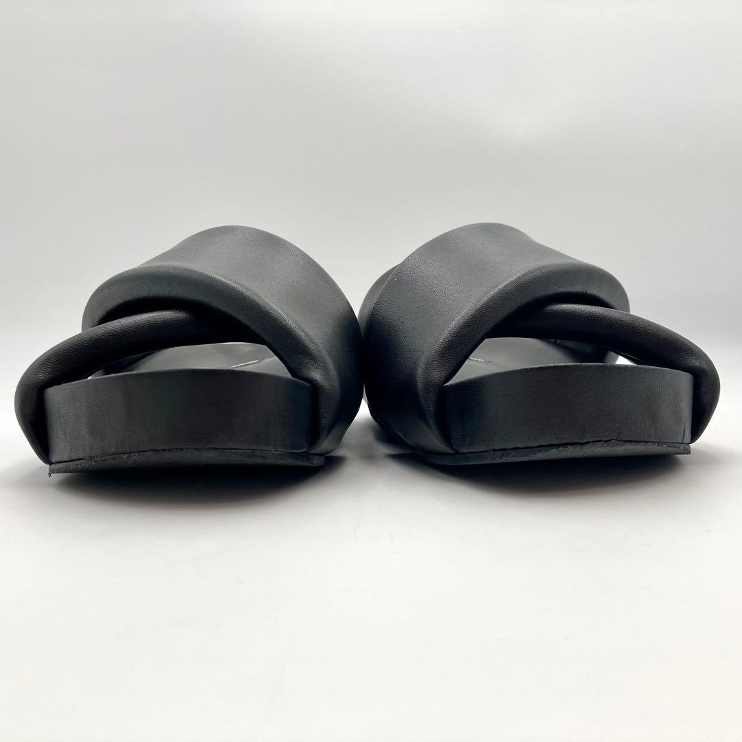 se✨ JIL SANDER クロスストラップサンダル 黒 レザー 37