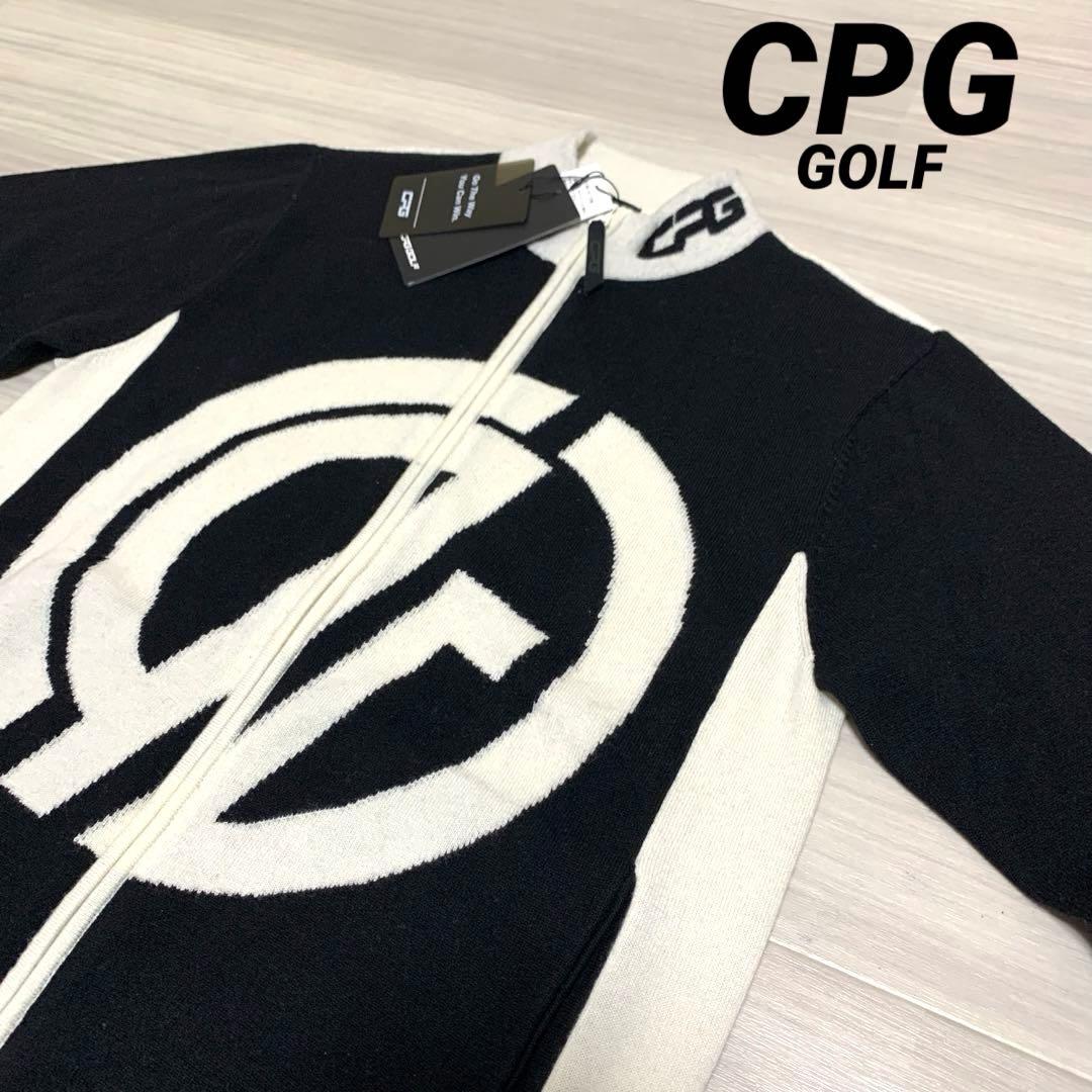 【新品未使用】CPG GOLF ニットジャケット S タグ付 ビッグロゴ