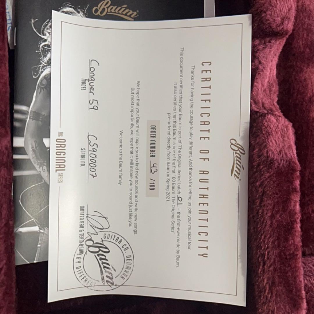 baum guitars conquer59 blue 美品 ハードケース付