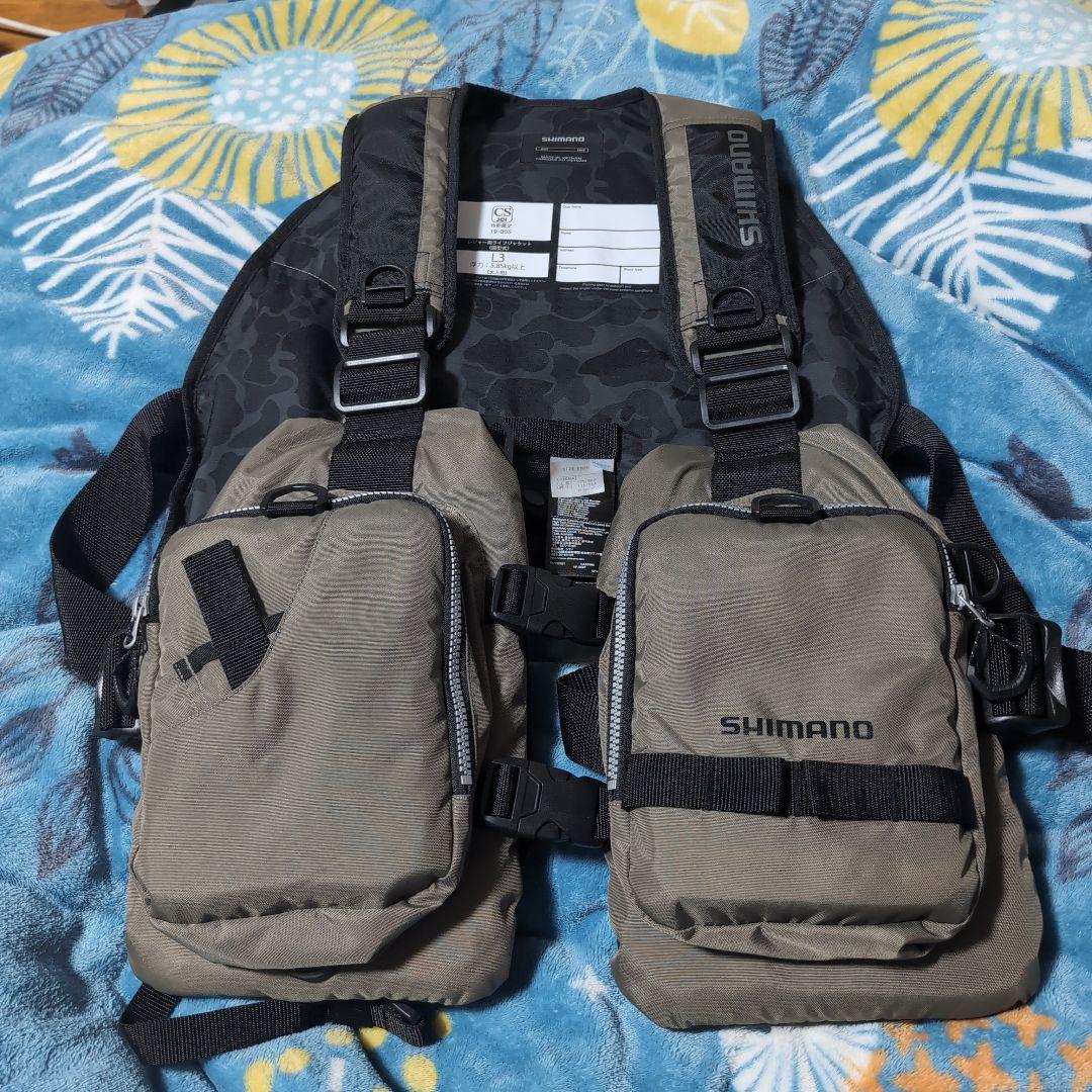 【うさぎ屋】シマノ　VF-068T ゲームベストライト デザートサンド