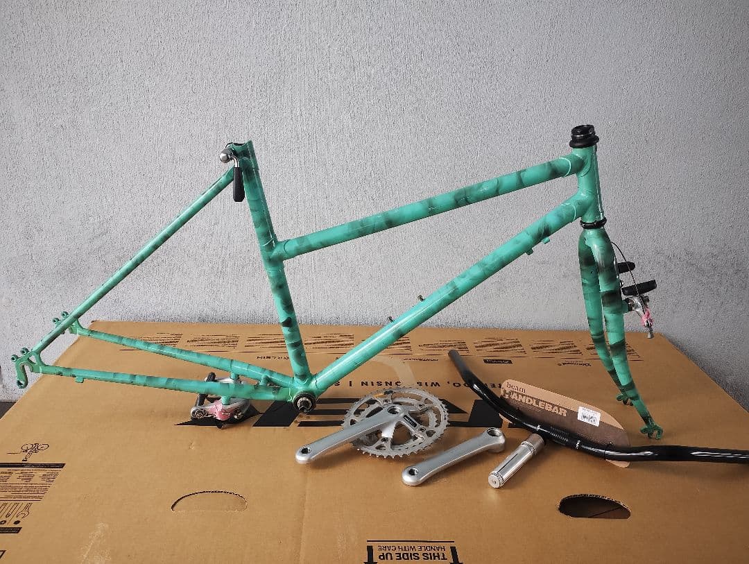 オールド希少mtbスタッガードクロモリフレーム26インチ